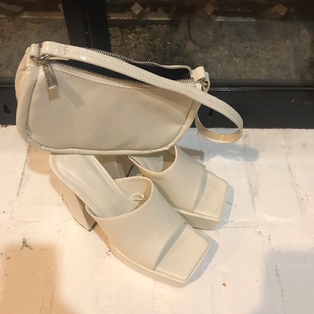 Cream colored purse